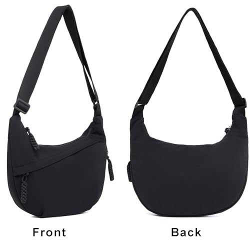 Image of Crescent Crossbody Bags for Women Nylon Travel Luna Hobo Bag Dumpling Purse