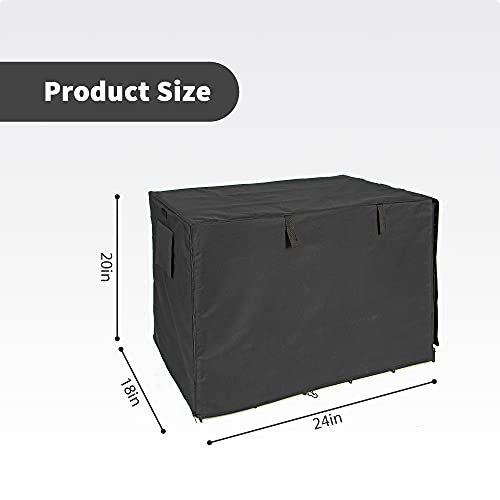 Pop Duck Dog Crate Cover Durable Pet Kennel Cover Fit For 24 30 36 42 48 Inch Wire Dog Crate, Black, 24 #TOP1