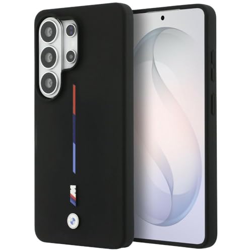 CG MOBILE BMW M Ligne Tricolore en Silicone Compatible avec MagSafe Coque pour Samsung Galaxy S26 Ultra (Noir)