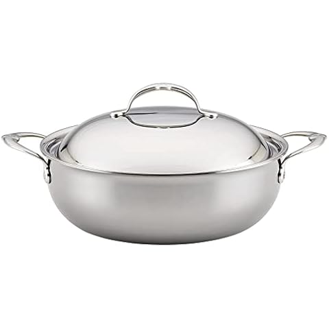 Hestan - NanoBond Collection - Stainless Steel Dutch Oven, Induction Cooktop Compatible, 5 Quart Cover