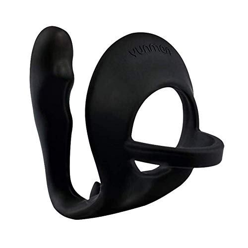 FST Erection Enhancing Cock Ring and Anal Plug Combo, Male Anal Silicone Sex Toy, Stimulate Prostate Achieve Incredible Orgasms, Black