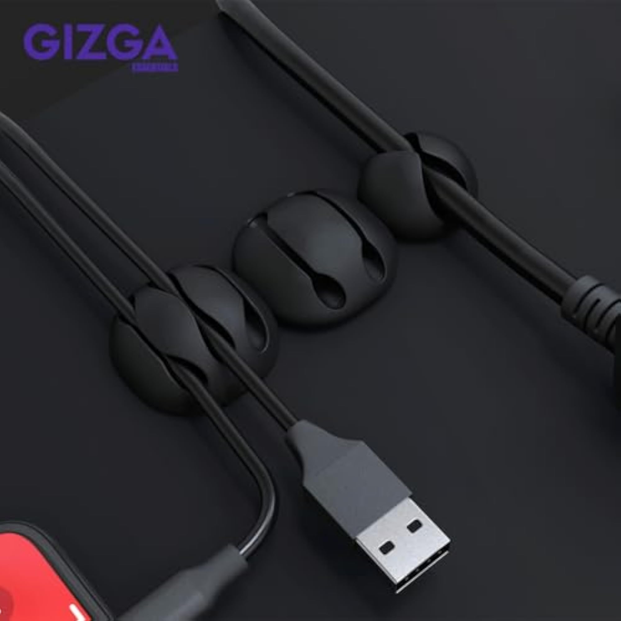 Cable Organizer Holder Clips Set of 10, Silicone Protector