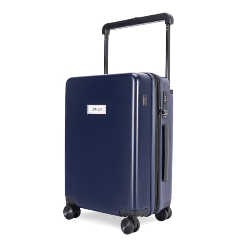 QIMER 20 Inch Carry on Luggage Airline Approved Wide Handle, Blue QIMER 20 Inch Carry on Luggage Airline Approved Wide Handle, Blue