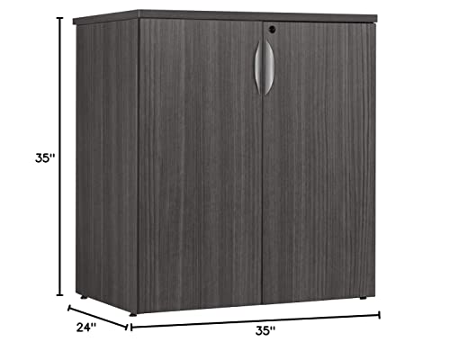 Regency Legacy Storage Cabinet With Adjustable Shelves And Locking Doors, 35", Ash Grey #TOP2