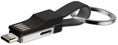 Preisvergleich Produktbild 4smarts 3-in-1 Mini-Kabel Keyring / Schlüsselring, Schwarz