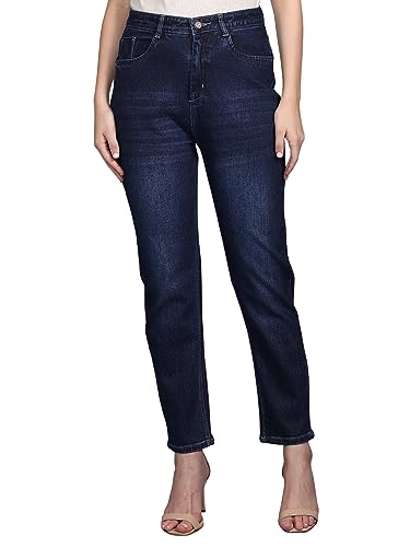 Image of Glossia Denim Baggy Jeans for Woman | Wide Leg Jeans for Women | High Waist Jean's for Woman | Loose Fit Plus Size Denim Ladies Jean's for Women(WJ-604-$)