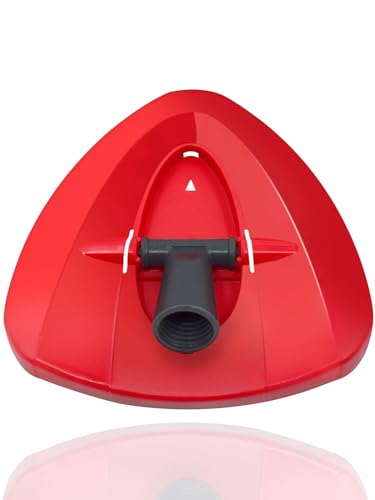 1 Base de fregona Roja Compatible con Vileda 2 en 1 Turbo EasyWring Mop, Disco de Cabeza de fregona giratoria Triangular para fregona Funda de plástico para Accesorios de Disco