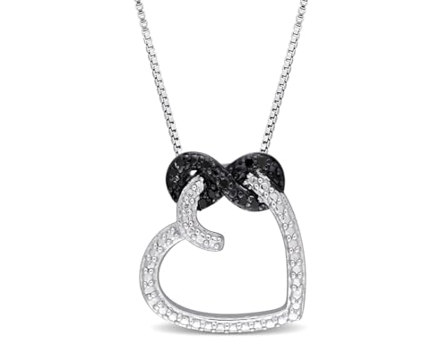 Collier pendentif cœur argent et diamants noirs, le symbole éternel de votre amour secret