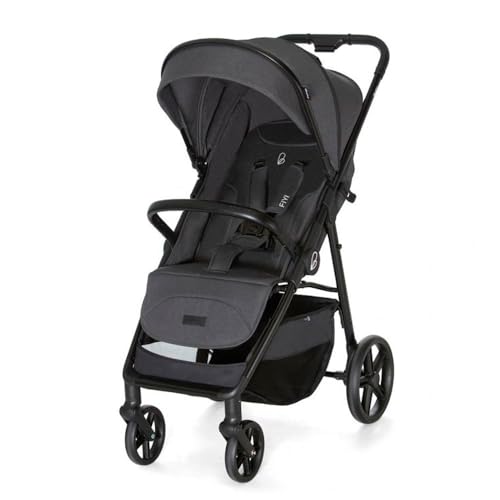 Asalvo FIYI Silla de Paseo, Carrito bebé, Carro para bebés, Confortable, Ultraligera, Segura, Capota con Ventana y Freno Trasero, Manejable, Plegado compacto, Carga Máxima 24 kg, Negro