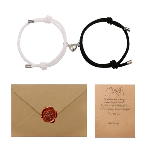 HABNI 2 Pcs Pulseras Magnéticas Para Parejas Con Atracción Mutua, Pulseras...
