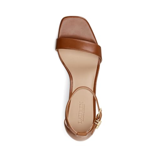Image of Lauren Ralph Lauren Women's Logan Burnished Leather Sandal