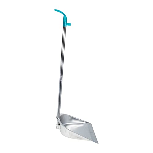 HEATSHAKING Recogedor De Basura Inoxidable con Mango Ergonómico para Limpieza Sin Agacharse para Cocina