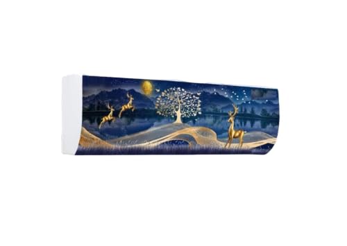 Image of Split AC Cover Indoor Unit for 1.5 Ton Capacity AC Dustproof and Water Resistant AC Cover (Gold Deer)