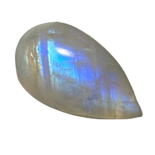 Cabochon en pierre de lune naturelle poire 29x17mm pour création de bague et pendentif DIY