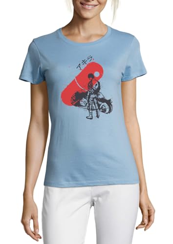 T-shirt anime 02 femme bleu clair pour vos sorties manga pop culture