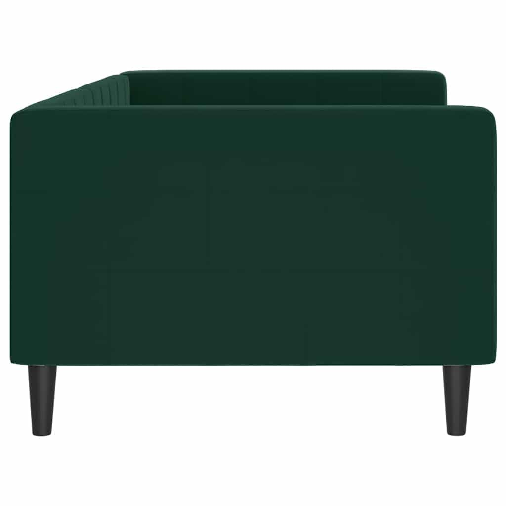 vidaXL Lit de Repos sans Matelas Vert foncé 90x200 cm Velours