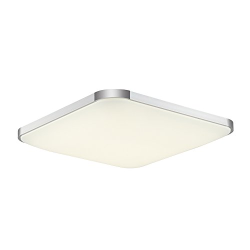 Ankishi 64W Plafón LED Techo, 6400LM Plafón Led Cuadrado Ultra Delgado, Iluminación de techo 6500K?Blanco Frío?, Lampara LED de Techo Empotrada Adecuada para Baño Cocina Pasillo.