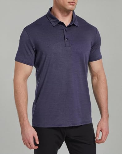 OYGSieg 6 Pack Mens Polo Shirts Performance Short Sleeve Golf Shirt Moisture Wicking Athletic Casual Collared T-Shirt SetA XL