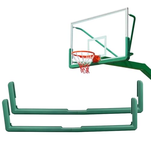 JYHHCYS Pack of 1/2/3 Backboard Edge Protector, Shock-Absorbing Rim Protector for Outdoor Indoor Basketball Hoop, Basketball Backboard Edge Guard for Home/Gym/Campus(2 pcs Green)