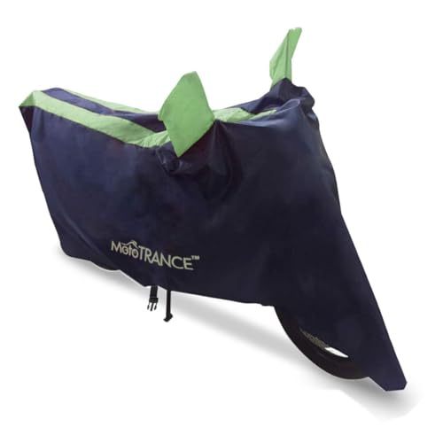 Image of Mototrance All Weather Protection Two Wheeler Cover for All Activa, Scooter, Scooty & Bikes Upto 150CC | Anti Dust, Water Resistant, Heat Resistant, Mirror Pocket Bike Body Cover | Arc Green