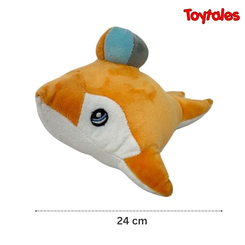 Image of TOYTALES Puffy Fish Plush Soft Toy for Kids | Cute & Cuddly Ocean Animal Stuffed Plush Toy | Huggable, Soft & Fun Companion for Boys & Girls | 24CM (Color May Vary)