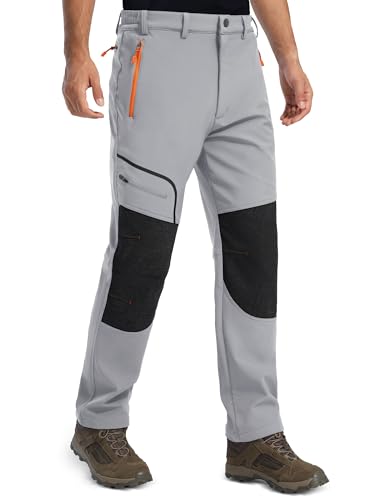MAGCOMSEN Men's Winter Snow Ski Pants Fleece Lined Water Resistant Insulated Work Outdoor Hiking Snowboard Pants 4 Pockets2