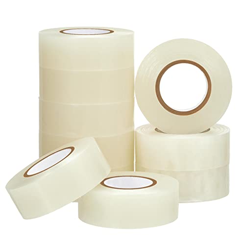 Meooeck 10 Rolls Multipurpose Hockey Tape Adhesive Shin Pad Sock Stick Tape for Ice Skate Sports Hockey Gifts Gear Equipment(22 Yard,Clear White)
