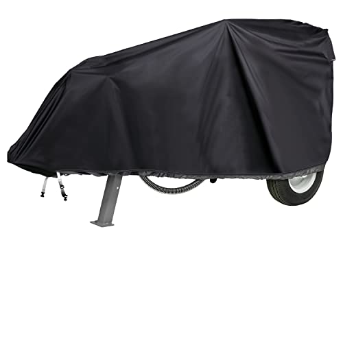 Wes Black Waterproof Heavy Log Splitter Cover - 83” X45” X39” Compatible Log Splitters For 15-37-Ton，Weather-Resistant Storage Cover #TOP4