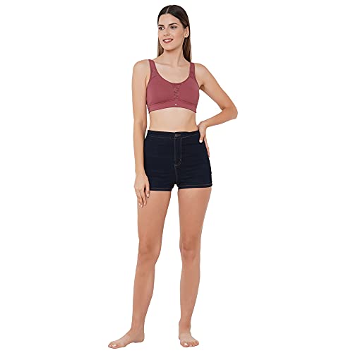 Image of SOIE Women's Full Coverage Minimizer Bra|Non Wired, Non Padded, Triple Layered Cups|Breathable Stretch Cotton with Lace & U-Back Support