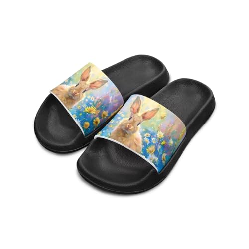 Forchrinse Kids Sandals for Girls House Slippers Summer Open Toe Beach Slides Comfortable Non Slip Pool Shower Shoes