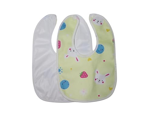 Image of Baby Cotton Waterproof Button Bib Chip | Feeding Infants and Toddlers | Assorted Colours Bib | Pocket-Friendly | Soft Skin Friendly Baby Bibs