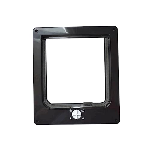 Happyyami Pet Door Cat Hole Rotating Latch Pet Entry Exit Cat Door Latch Keep Black Acrylic Pet Supplies