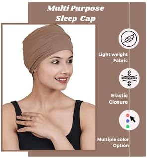 Chemo Hats Solid Sleep Cap Women's Bamboo Soft Headwear Cancer Cap Chemo Headwear Women - Image 5