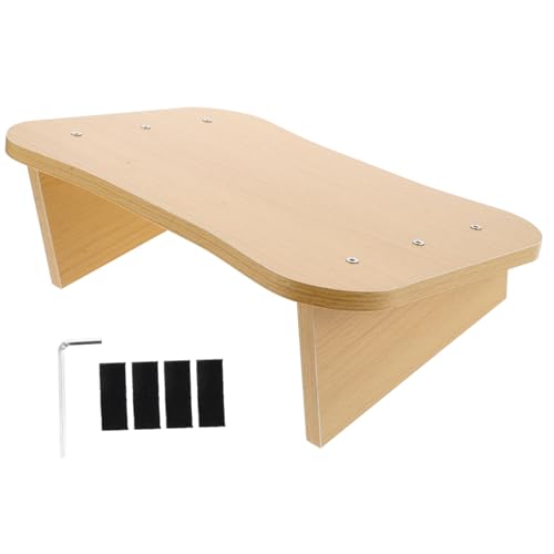 MUSISALY 木製フットスツール 滑り止め加工 足台 介護用 デスクチェア用足置き ベッド用踏み台 トイレ下踏み台 椅子用足台 家 オフィス 多用途