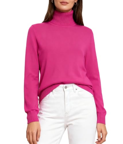 Image of DAIMIDY Turtleneck Sweaters for Women Long Sleeve Pullover Tops | Knitted Material| Soft, Warm and Breathable| High Resilience and Tensile Strength Design| Business Casual Tops| Dailywear