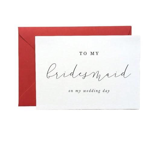 Carte mariage bridesmaid en papier premium avec enveloppes de cérémonie
