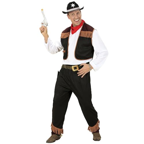 W WIDMANN MILANO Party Fashion - Costume de cow-boy, chemise avec gilet et pantalon, pour une soirée à thème Far West