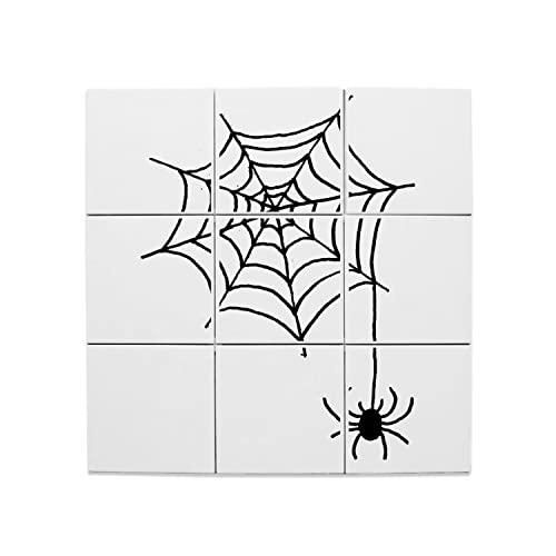 Toile araignée céramique décorative pour salon Halloween