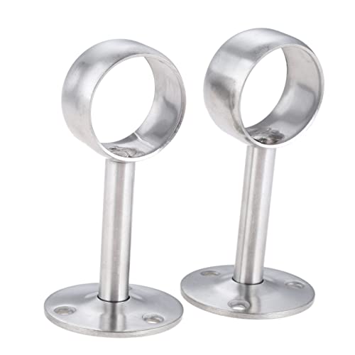 Hicello 32mm Gardinenstangenhalter, Kleiderstangenhalter, Deckenstangenhalter, Garderobenstangenhalter aus Edelstahl für Bad, Balkon, Küche, Schrank