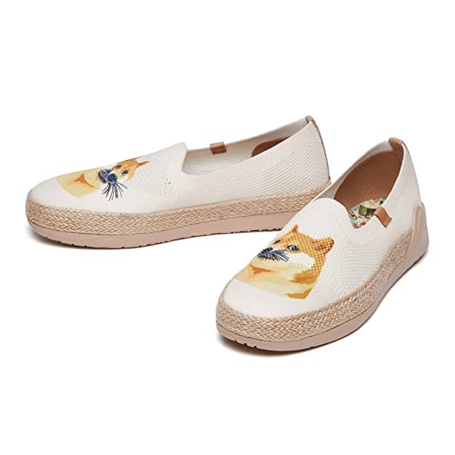 Image of UIN Shoes for Women Slip On Sneakers Comfortable Lightweight Barefoot Travel Art Painted Casual Loafers