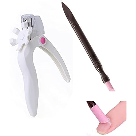 Gofypel Nail Tip Cutter Nail Cutter for Acrylic Stainless Steel Nail Tips with 1 Nail Polish Carving Pen for Gel False Nails Trimmer Nail Art Manicure Tools Cover