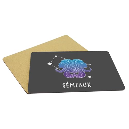Set de table dessous en liège napperons noir astrologie céleste grand format 40cm