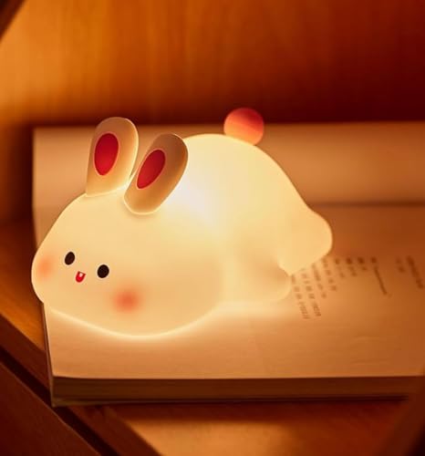Veilleuse lapin lampe de nuit silicone tactile enfant et bébé