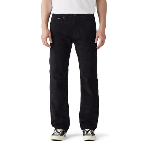 Levi's Men's 505 Regular Fit Jeans, (New) Black (Stretch)