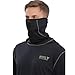 Mens Fishing Shirts,Long Sleeve Rash Guard Hooded Shirt with Mask UPF 50+ Sun Protection Hoodies Hiking Shirts(XL) Black
