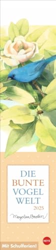 Marjolein Bastin: Die bunte Vogelwelt Langplaner 2025: Langer Streifenkalender mit allen wichtigen Terminen auf einen Blick. Liebevoll illustrierter Wand-Terminkalender 2025.