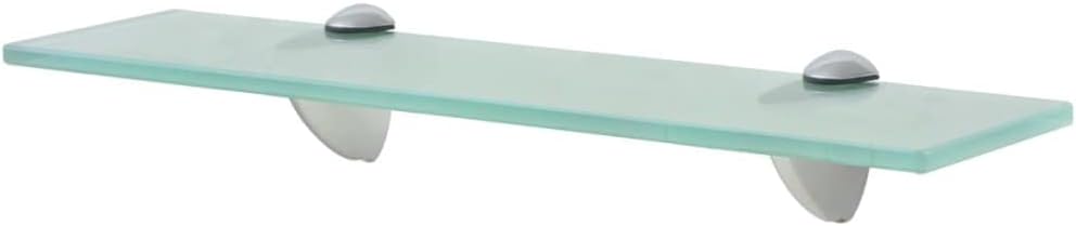 Floating Shelf Clear Tempered Safety Glass, Modern Wall Mounted Display Ledge for Bathroom, Living Room, Bedroom Decor, 15.7x3.9 Inch