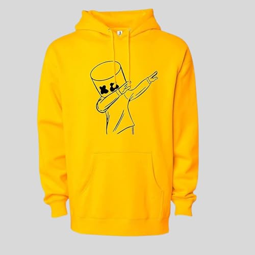 Image of WearIndia Unisex Cotton Hooded Neck Hooded Sweatshirt (W NEW DANCEMELO Hoodie Yellow 2XL)