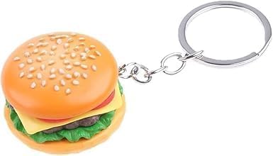 Hamburger Keychain, Cheeseburger Pendant, Novelty Bag Accessory, Car Key Ring, Novelty Keychains Accessories