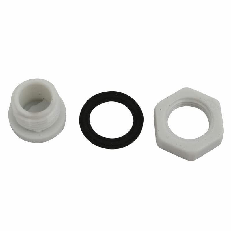 Tool parts 10pcs GLW-PG7G Nylon Threaded Cable Gland Cap Round Screw-in Cover Gray W Washer